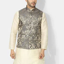 Ethluxis Men Regular Dupion Silk Kurta with Churidar image 3