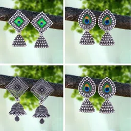 DIVASTRI Silver-Plated Alloy Earrings-76