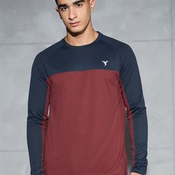 Technosport Men Colourblocked Antimicrobial Pockets Slim Fit T-shirt-image-28