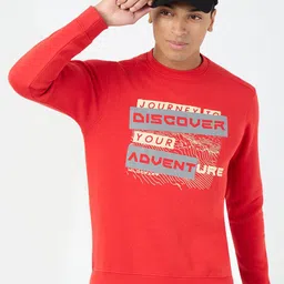Wildcraft Men Typography Printed Round Neck Cotton Pullover Sweatshirt-picture-30