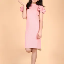 STARWORD Girls Flutter Sleeves Sheath Dress-image-92