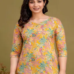 Fasnesio Women Floral Print Cotton Top-picture-8