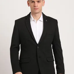 Turtle Self Design Single-Breasted Formal Blazers-80