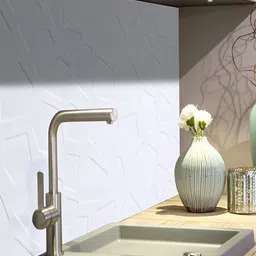 Kuber Industries White 2 Pieces Soft Wall Sticker-50