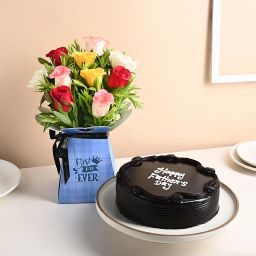 Sweet Rose Affection with Chocolate Cake-34