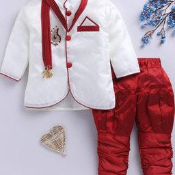 Covetus Kids-Boys Red Kurta Sets-image-119