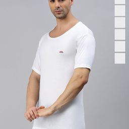 LUX PARKER Combed Cotton Round Neck Innerwear Vests PARKER_WH_RNS_7PC-image-79