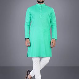 Attigo Mandarin Collar Straight Kurta With Pyjamas-image-25