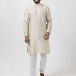 DEVOILER Men Mandarin Collar Kurta-26