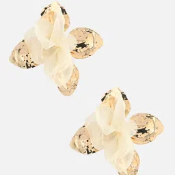 Beatnik Gold-Plated Floral Shaped Studs-image-7