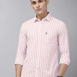 U.S. Polo Assn. Pure Cotton Striped Seersucker Tailored Fit Casual Shirt-picture-14