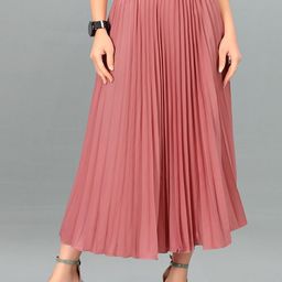 STARWORD A-Line Midi Pleated Skirt-image-19