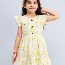 PINK MERMAID Tie and Dye Print Flutter Sleeve Fit & Flare Dress-2
