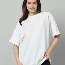 SWAGNOX Women V-Neck Drop-Shoulder Sleeves Pockets T-shirt-image-48