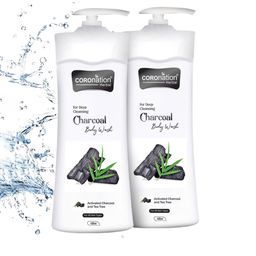 COROnation Herbal Set Of 2 Charcoal Body Wash With Vitamin E For Hydration - 400 ml Each-91