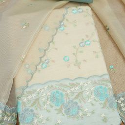 Soch Floral Embroidered Thread Work Unstitched Dress Material-picture-40