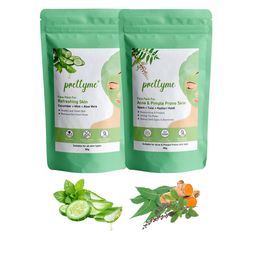 Prettyme Set Of 2 Cucumber, Aloe Vera, Neem, Tulsi & Haldi Powder Face Pack - 80 g Each-18