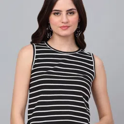 Dressitude Women Striped Pure Cotton T-shirt-image-47