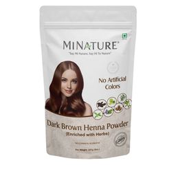 MINATURE No Artificial Colors Enriched With Herbs Heena Powder - 227 g - Dark Brown-56