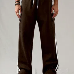 RAJOVATI Men Slim-Fit Striped Track-Pant-image-22