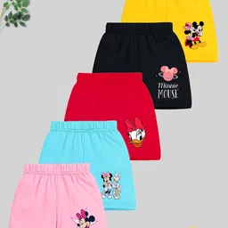 Disney By Miss and Chief Girls Humour and Comic Printed Minnie & Daisy Shorts-51