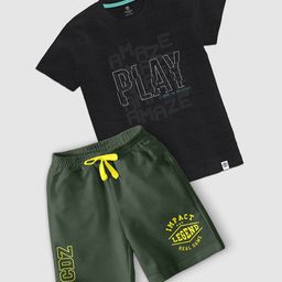 CODEZ Boys Printed T-shirt with Shorts-22