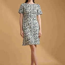 DressBerry Print Satin A-Line Dress-picture-14
