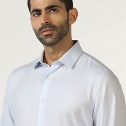 Blackberrys Men India Slim Fit Textured Spread Collar Pure Cotton Formal Shirt-picture-44