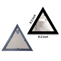 Art Street 3-Pcs Black Triangular Shape Acrylic Basin Mirror With Hook image 3