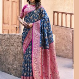 Smart Stree Pure Silk Zari Weaving Banarasi Saree-image-75