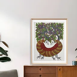 DESIGN GAATHA Green & Brown 1 Piece Paper Floral and Botanical Wall Paintings-image-21