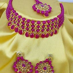Gyaan Jewels Artificial Stones and Beads Necklace Set-image-33
