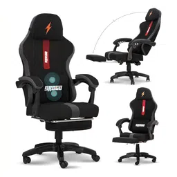 DROGO Breathable Fabric Armrest Adjustable Neck & Massager Lumbar Pill Gaming Chair-picture-23