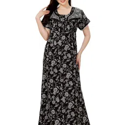 Soulemo Women Printed Maxi Nightdress-picture-26