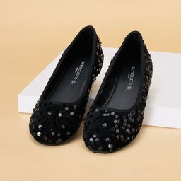 Pantaloons Junior Girls Textured Party Ballerinas Flats-35