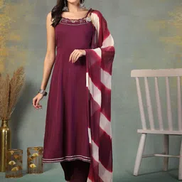 Stylum Women Empire Gotta Patti Kurta with Trousers & With Dupatta-53