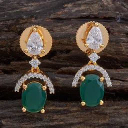 Kushal's Fashion Jewellery Rhodium-Plated Drop Earrings-image-28