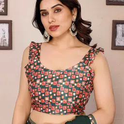 VISHNU CREATIONS Solid Printed Saree image 2