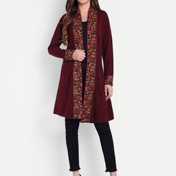 HAUTEMODA Women Embroidered Shrug-10