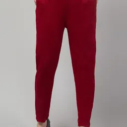Trend Level Women Relaxed Straight Leg Woolen Trousers-picture-25