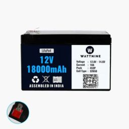 WATTNINE® 12V 18Ah Lithium Battery Pack - LiFePo4 Battery with 1 year Warranty-image-35