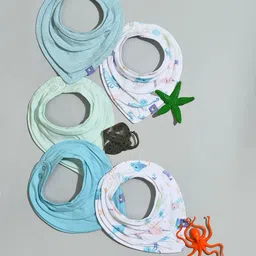 MiArcus Infant Pack Of 5 Printed Soft & Comfortable Bibs-17