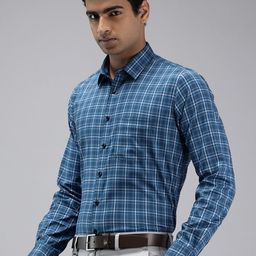 Van Heusen Slim Fit Checked Formal Shirt-image-3