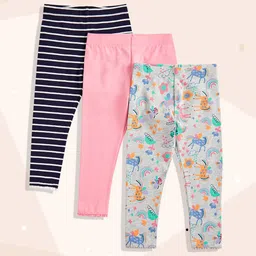 mothercare Infant Girls Pack of 3 Ankle-Length Leggings-image-74