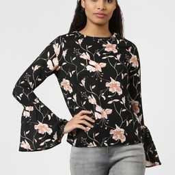 Harpa Women Black Floral Printed Top-image-92