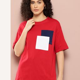 Harvard Printed Drop-Shoulder Sleeves Pure Cotton T-shirt-image-77