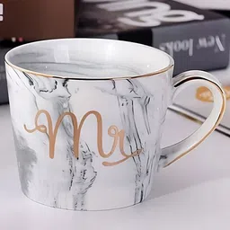 BonZeaL Grey Mr Royal Printed Ceramic Coffee Mug 350 ml-52