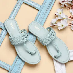 Shoestail Women One Toe Flats-image-58