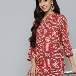 HERE&NOW Abstract Printed Straight Kurti-picture-1