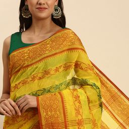 DESH BIDESH Woven Design Pure Cotton Taant Saree-picture-20